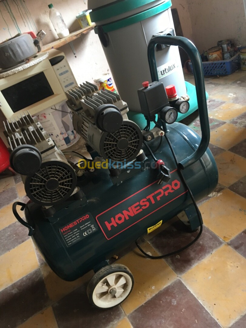 Matériel lavage auto compresseur + aspirateur + mousseuse 