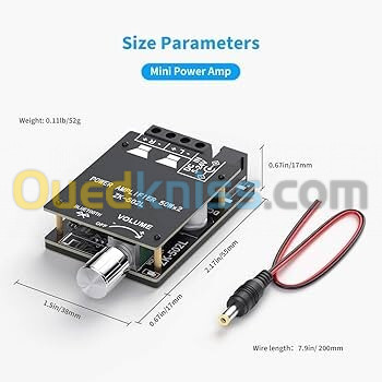 amplificateur AUDIO MINI 2X100W ZK-1002L arduino