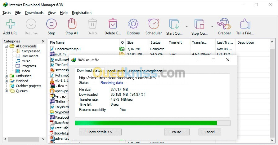 CLE INTERNET DOWNLOAD MANAGER (IDM) OFFICIELLE A VIE