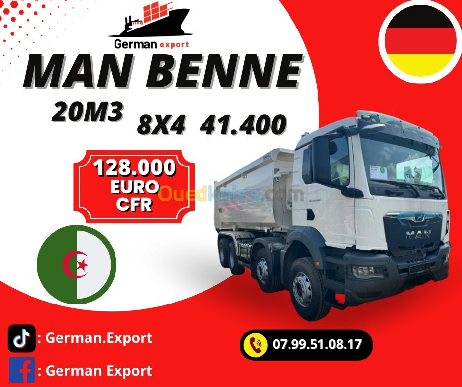 MAN Tgs 41.400 Benne EUROMIX 20m3 🇩🇪 2024