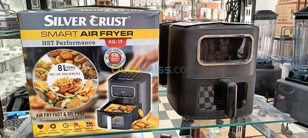 Friteuse silver crust 8 L noir