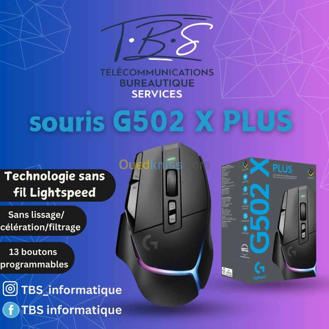 Logitech G G502X Plus Noir