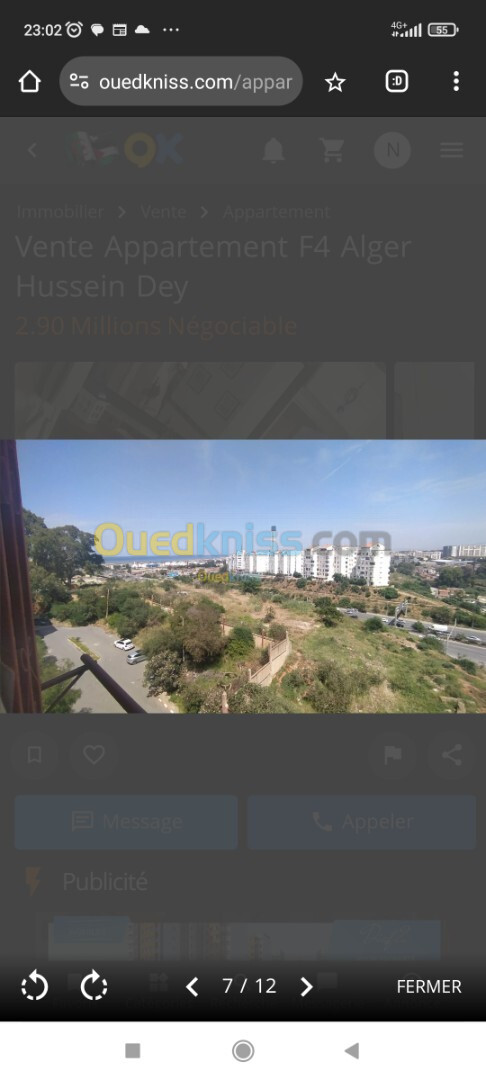 Vente Appartement F5 Alger Hussein dey