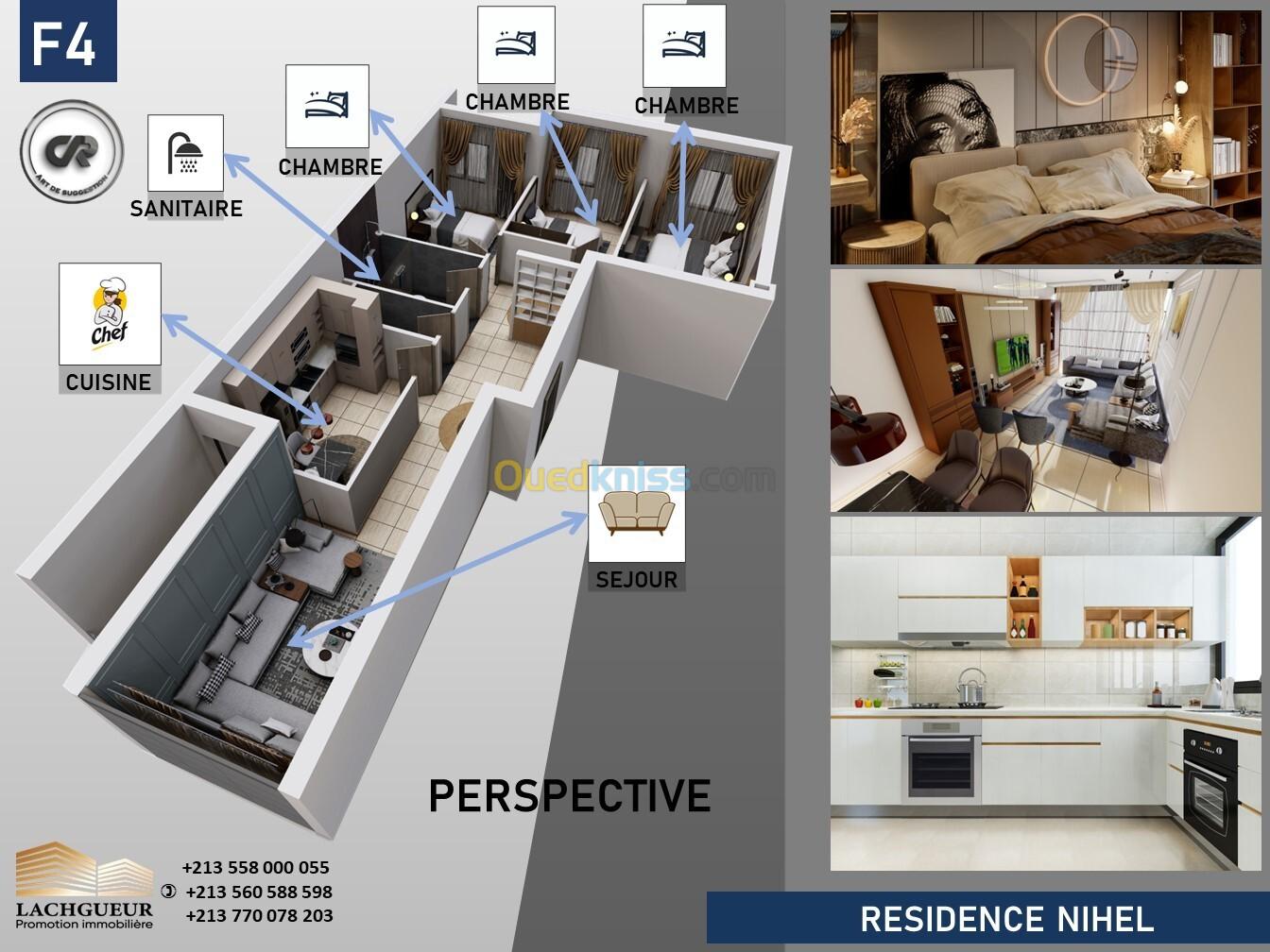 Vente Appartement F4 Oran Bir el djir