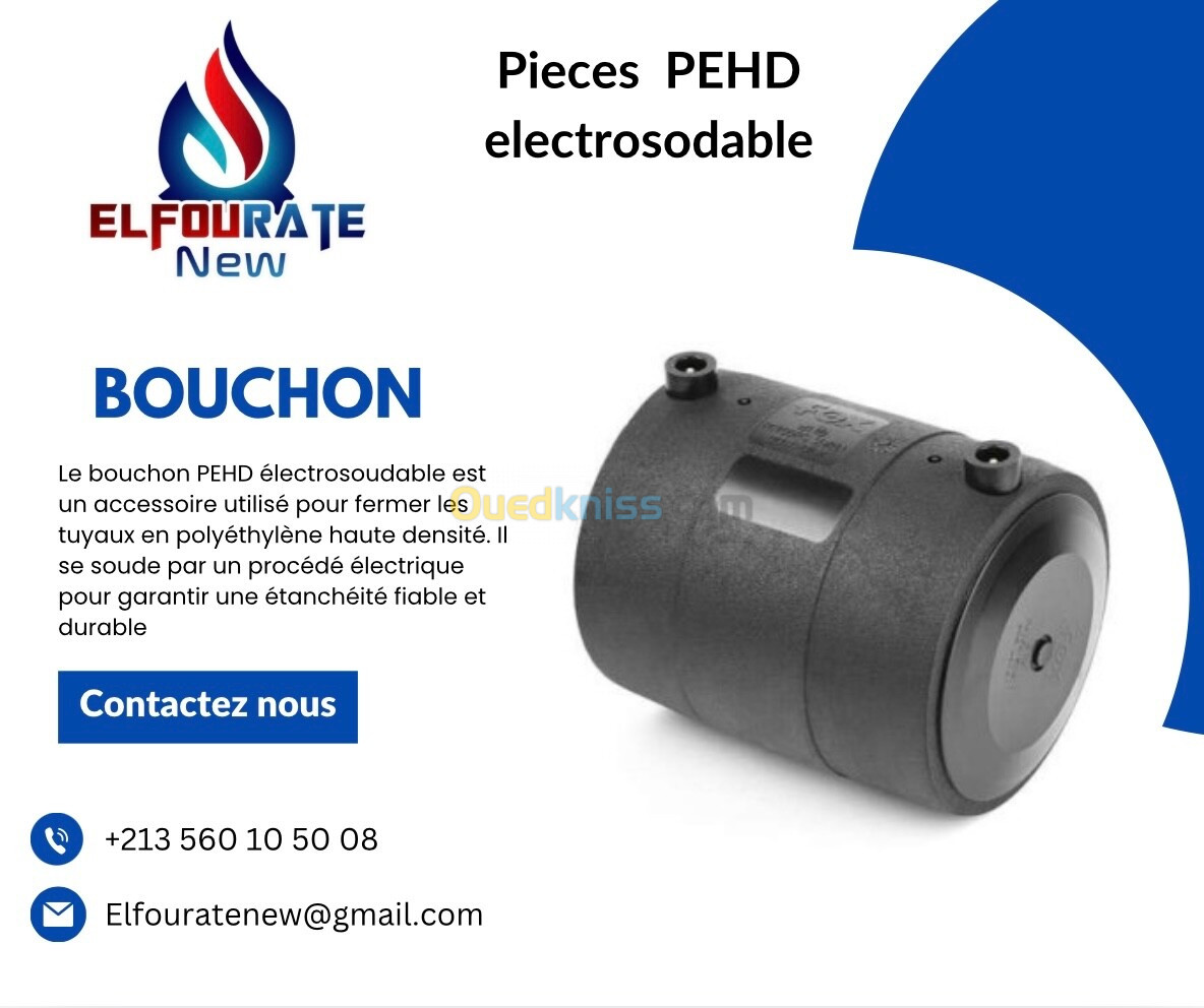 Pieces PEHD electrosodable et bout a bout