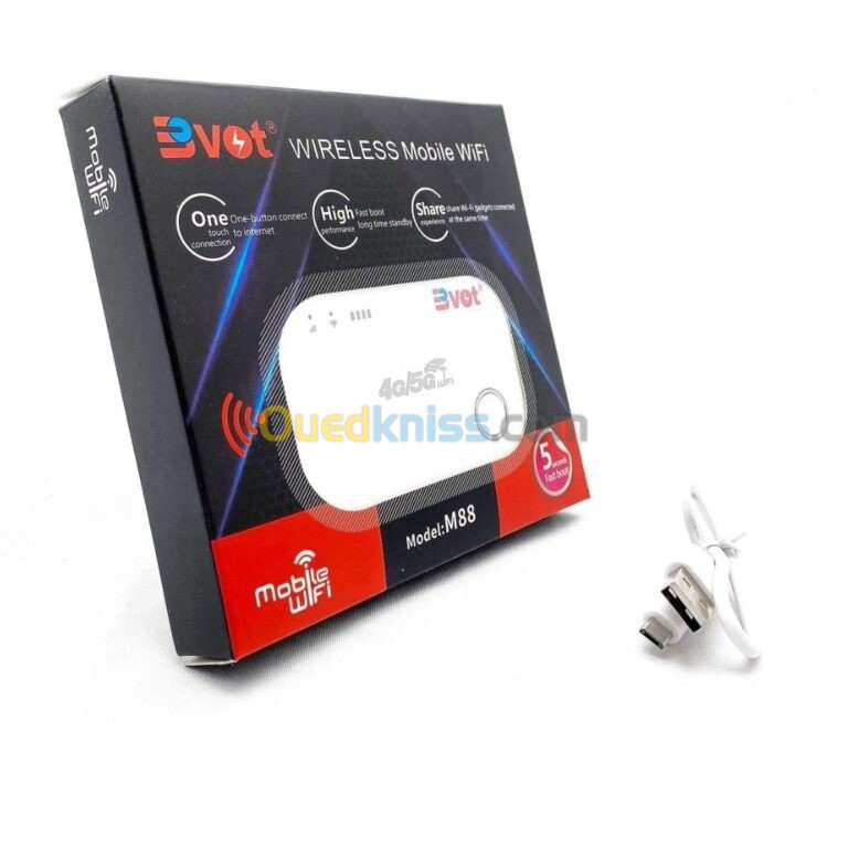 Modem 4G/5G LTE  Bvot M88  ( avec batterie rechargeable) - Compatible avec DJEZZY -OOREDOO -MOBILIS-