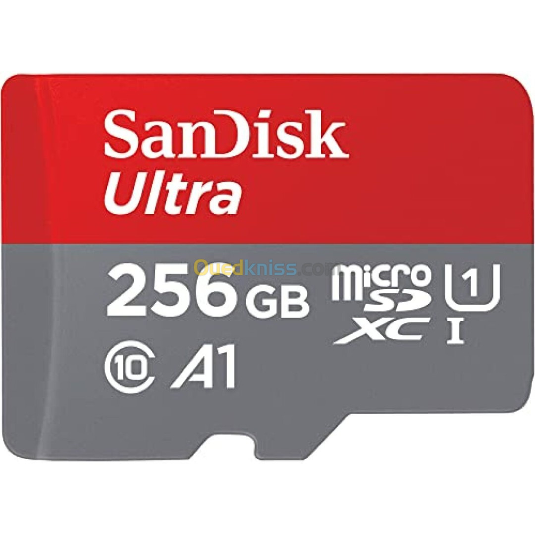 Carte mémoire SanDisk Ultra Micro SD 256 Go Carte Mémoire UHS - Jusqu'à 150 Mo/S