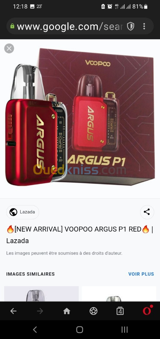 Cigarette électronique voopoo argus p1 