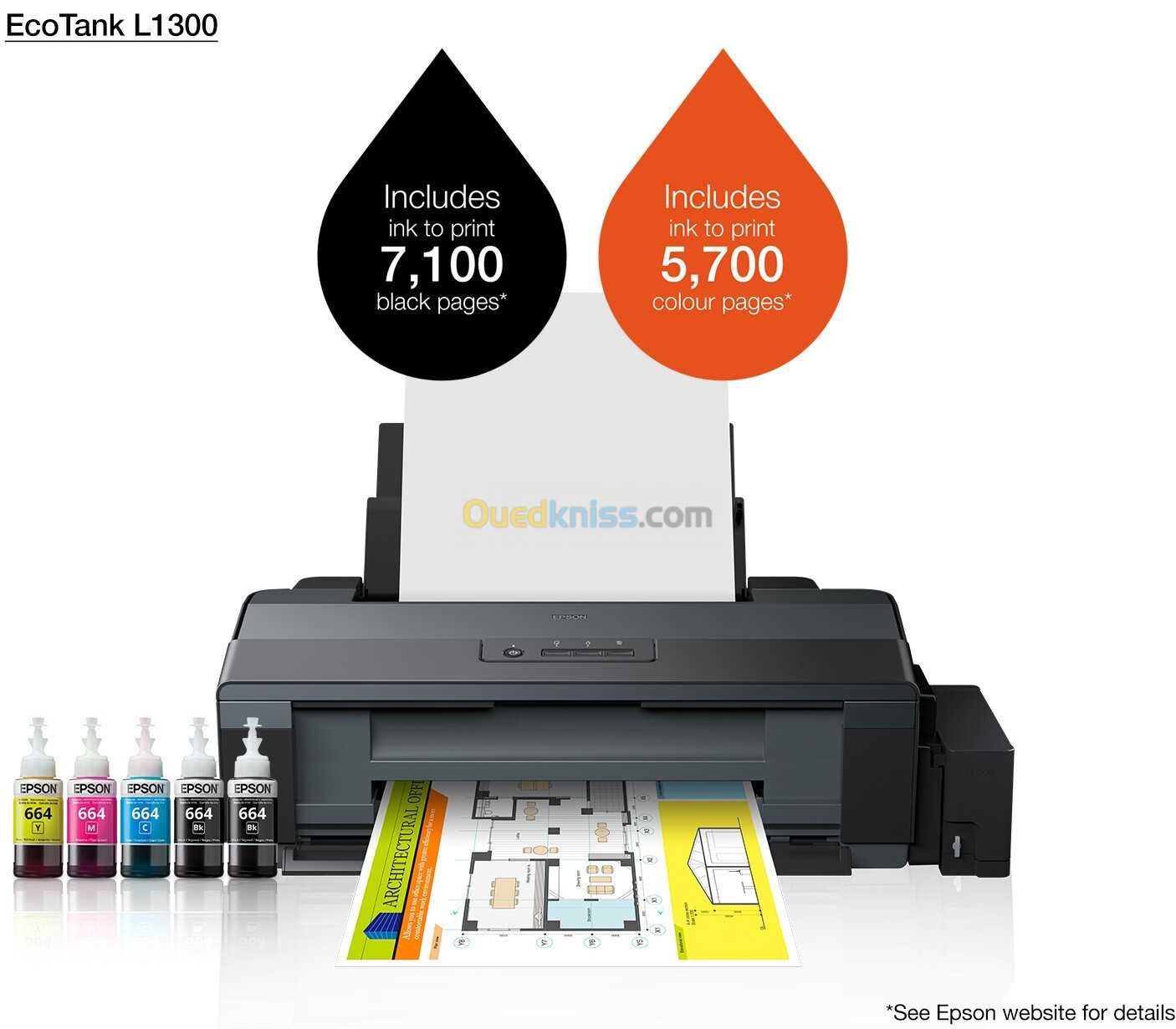 IMPRIMANTE jet encre a3 EPSON L1300 A RESERVOIR