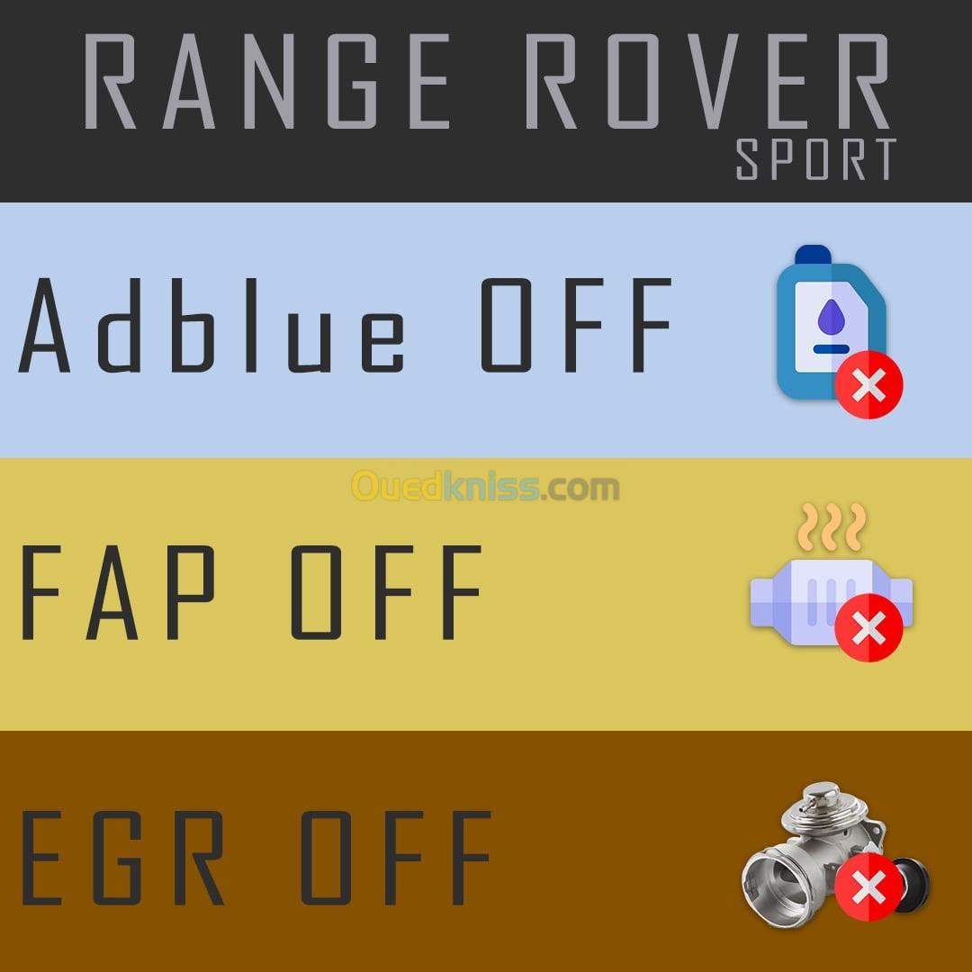 Range Rover Sport Désactivation du système scr ( Adblue ) FAP EGR 