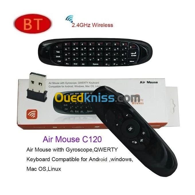 Télécommande C120 AirMouse 2.4GHz WiFI Rechargeable