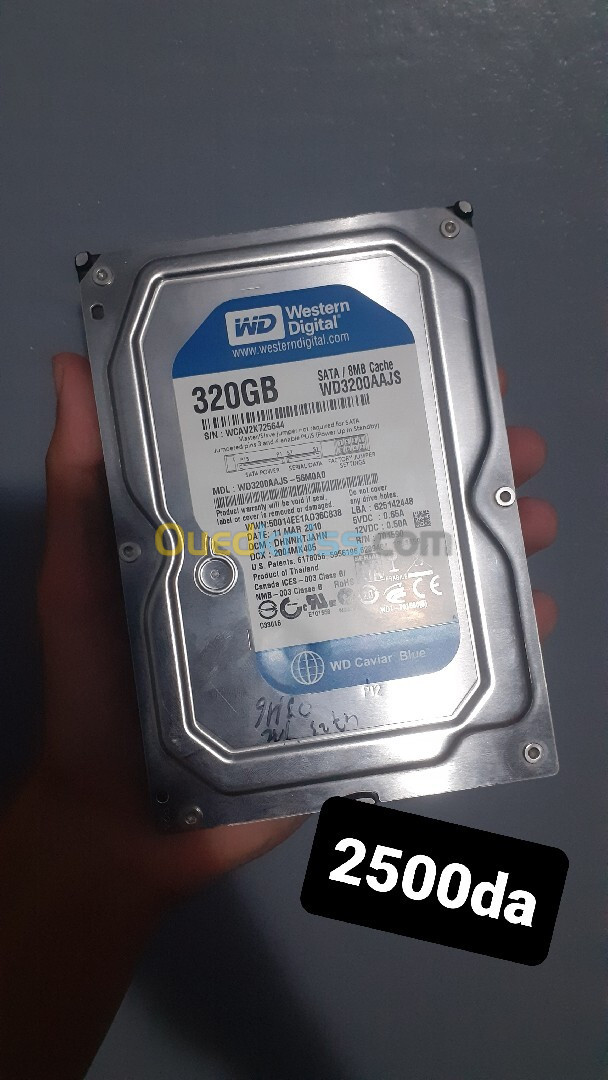 disque dur hdd 320gb 3.5 WD Blue