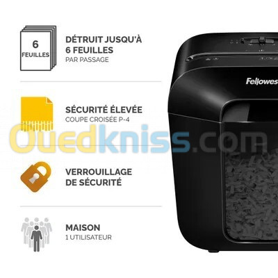 DESTRUCTEUR DE DOCUMENTS FELLOWES LX25