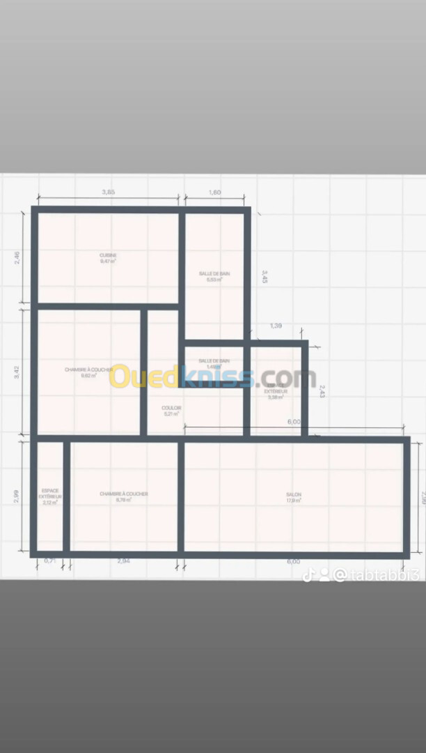 Vente Appartement F3 Sétif Ain oulmene