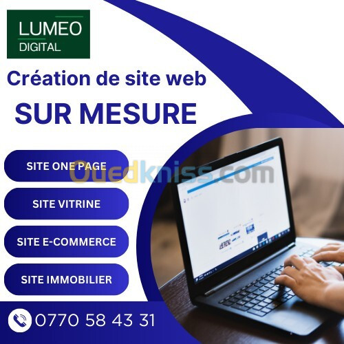 Création de site web sur mesure (vitrine, e-commerce..)