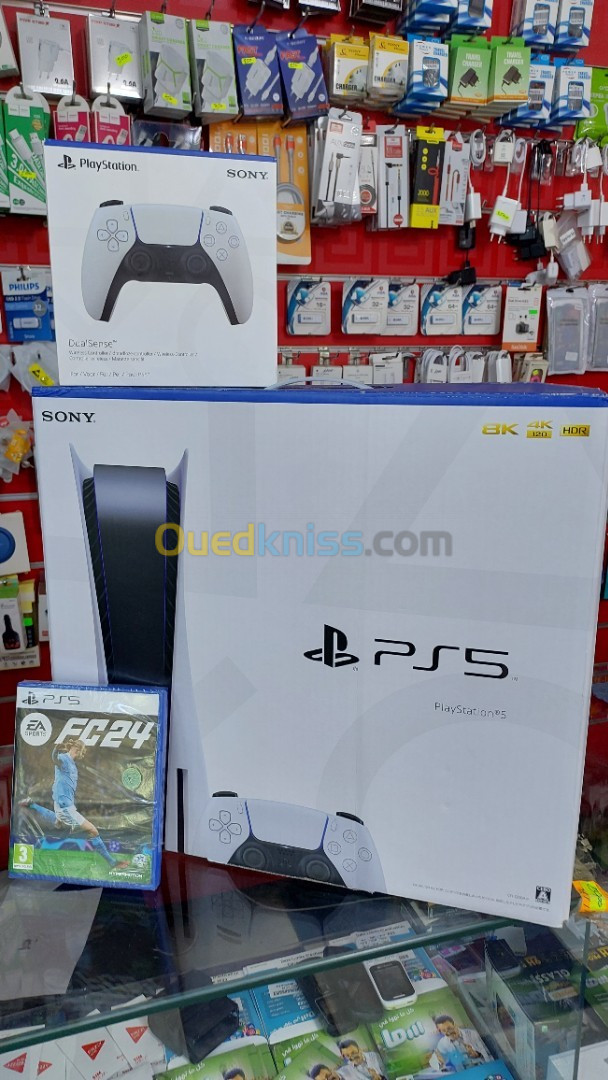 play station 5+manette +cd fc2024