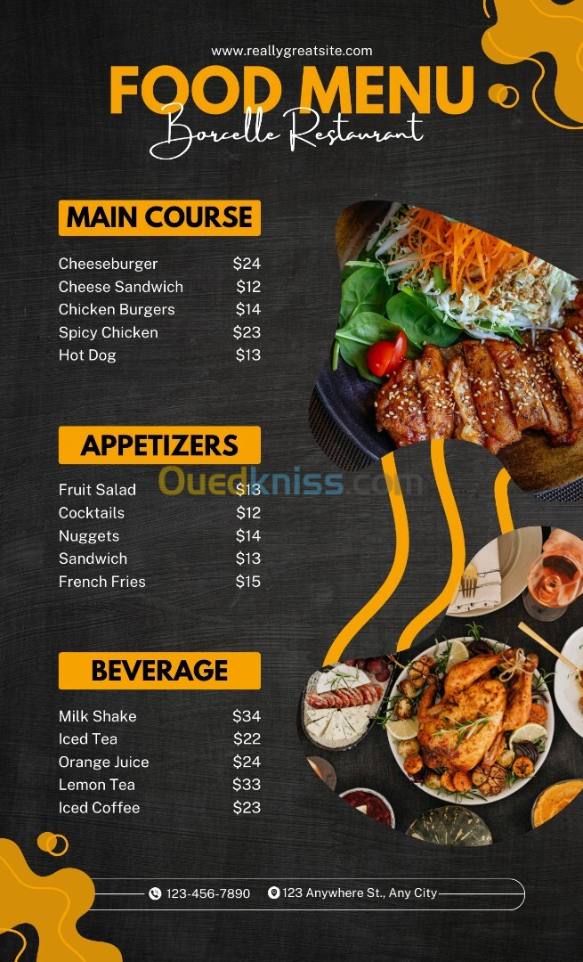 Création de Menus pour Restaurants