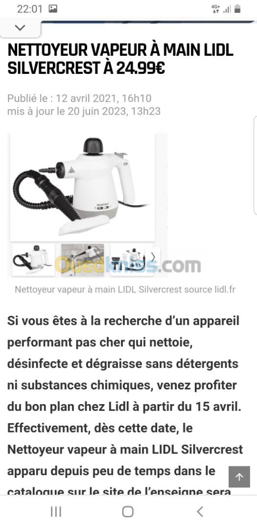 A vendre nettoyeur vapeur à main