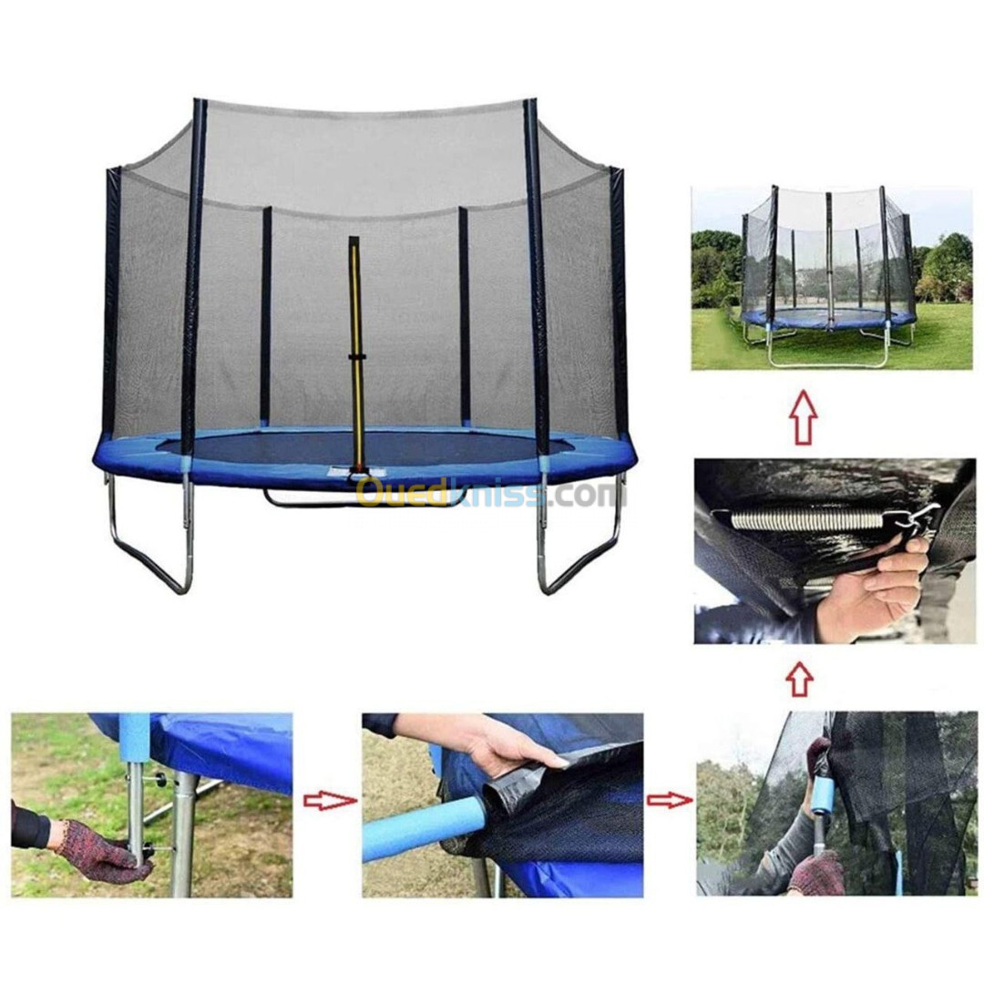 Trampoline 2.4m pour 4 personne 