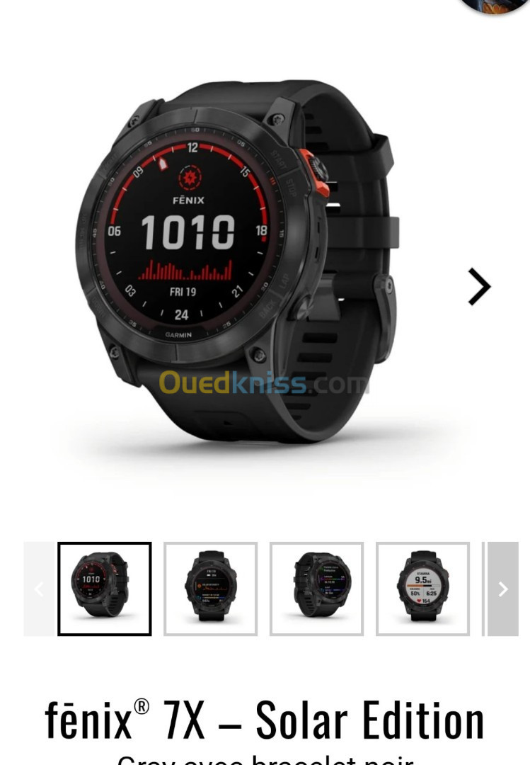 Montre Garmin Fenix 7x Solar GPS