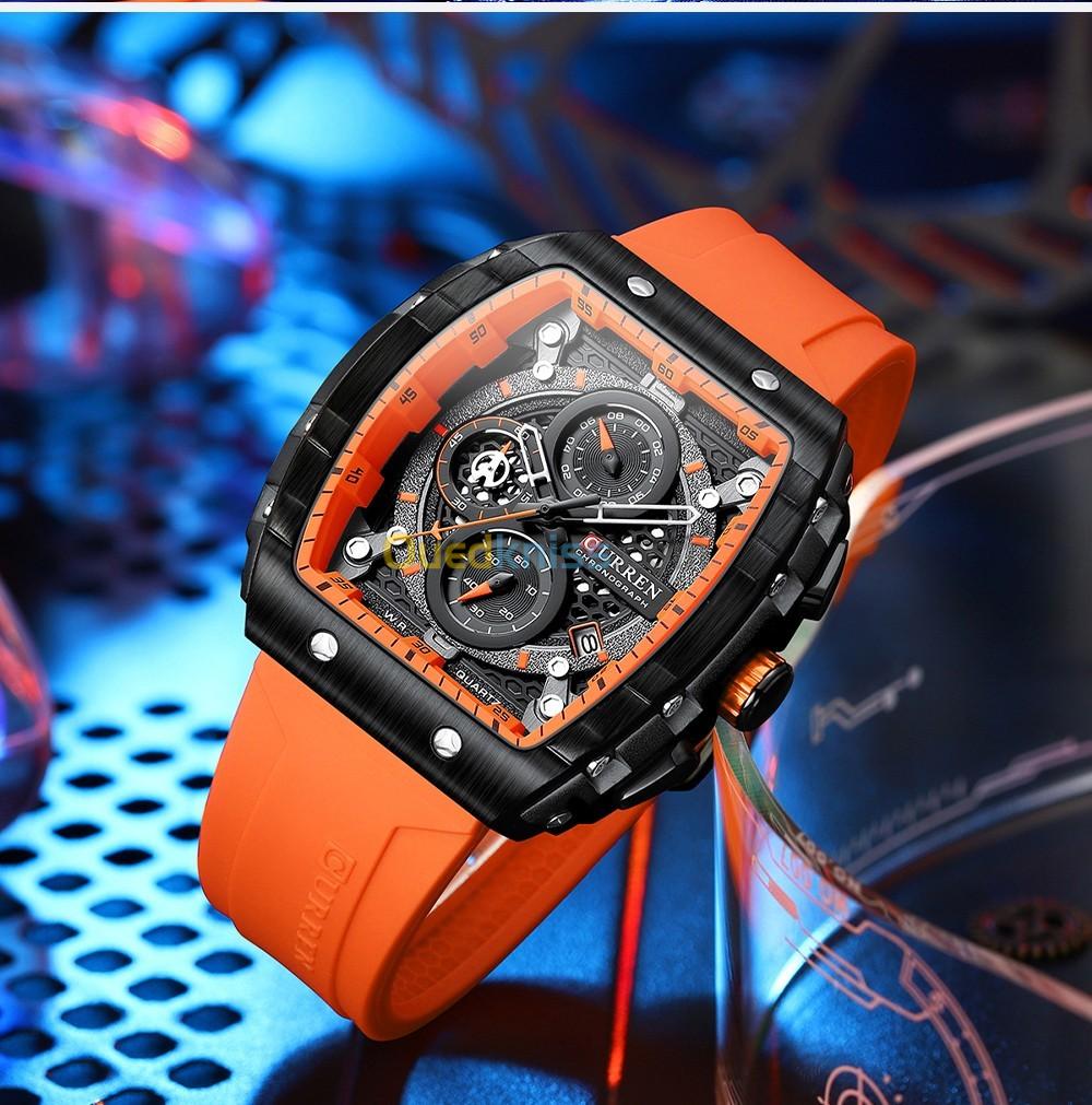 Montre originale bracelet en silicone pour hommes 