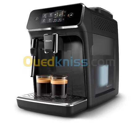 Machine expresso broyeur, 2 boissons, mousseur lait