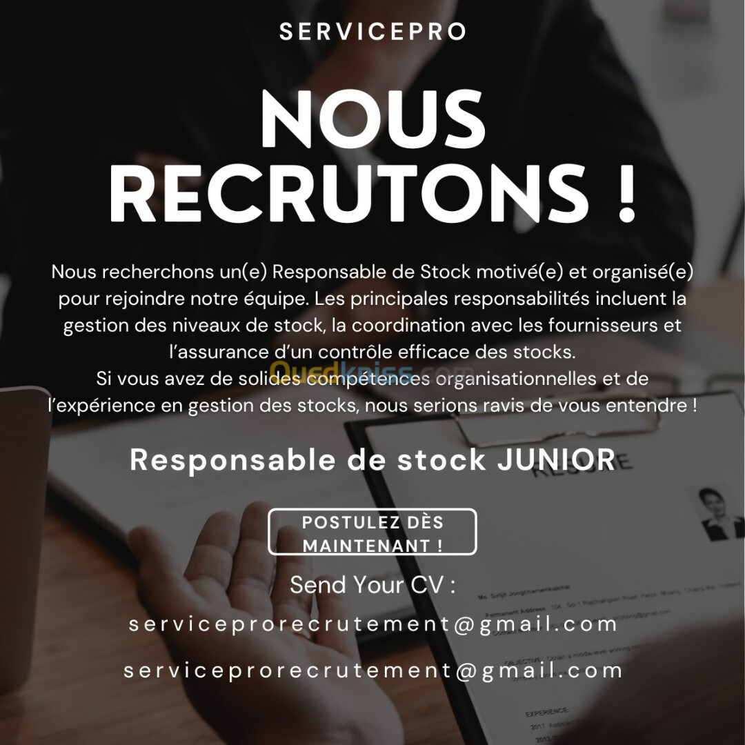 responsable du stock