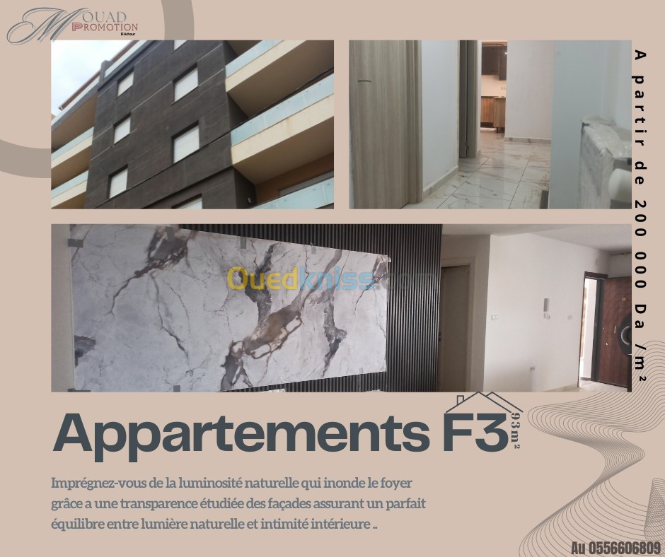 Vente Appartement F3 Alger El achour