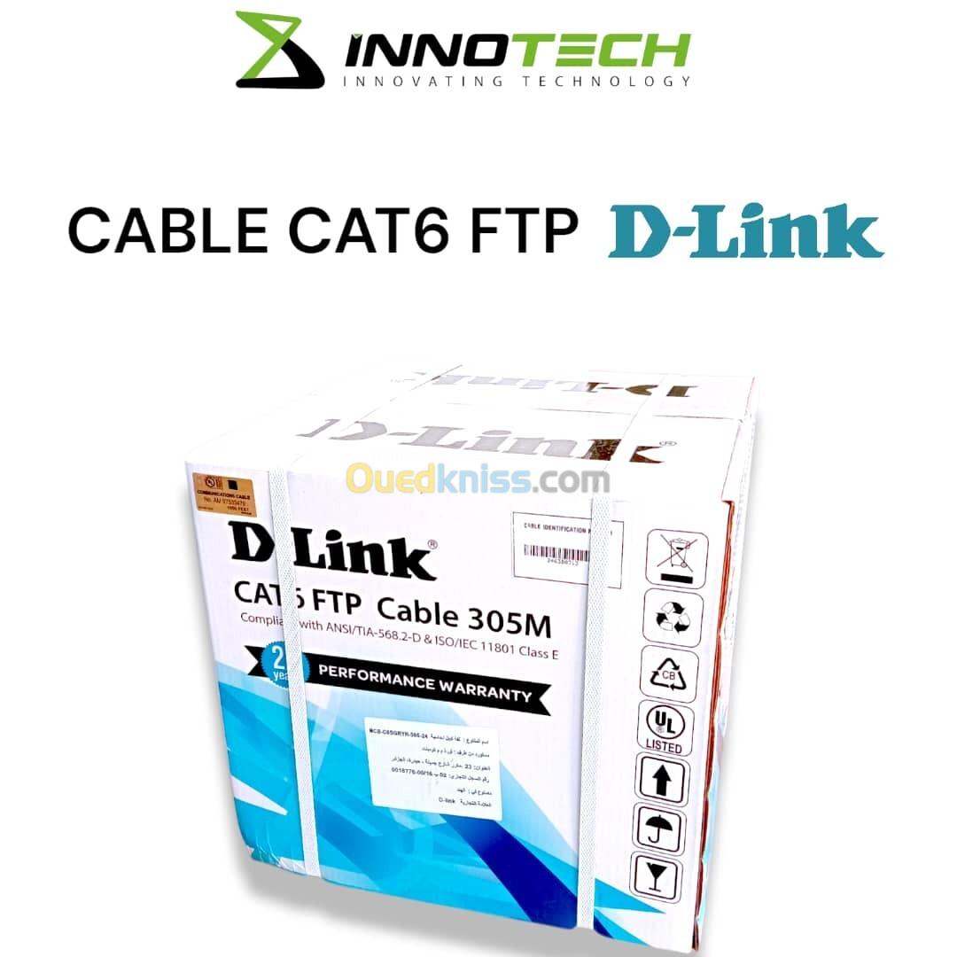 CABLE RESEAUX FTP CAT6 04PAIRES 305M D-LINK resau informatique 