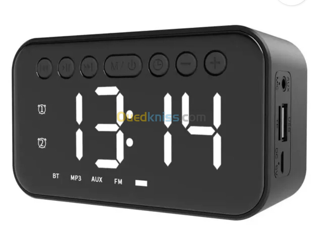 A5 Réveil intelligente sans fil Bluetooth haut-parleur LED FM,AUX ,TF