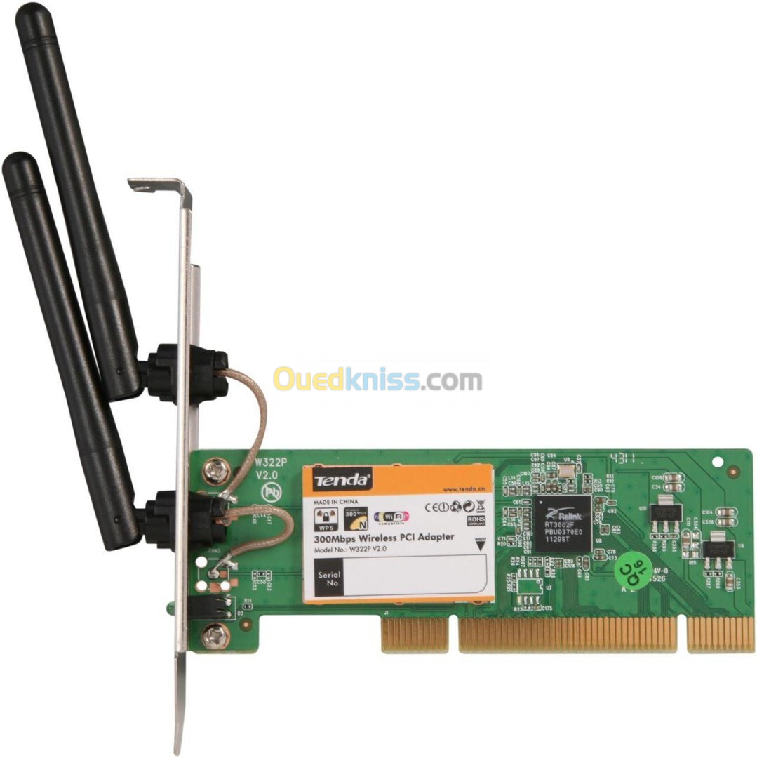 Carte Wi-Fi Tenda Wireless N300 PCI Adapter (W322P+)