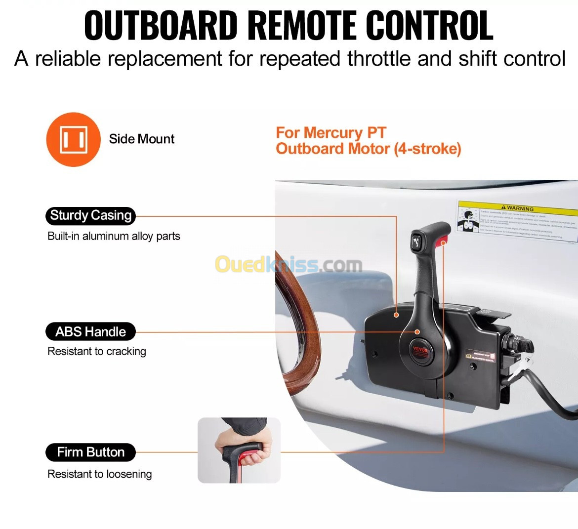 Boîtier Commande manette bateau hors-bord Mercury, Yamaha, Evinrude Johnson, neuf sous emballage