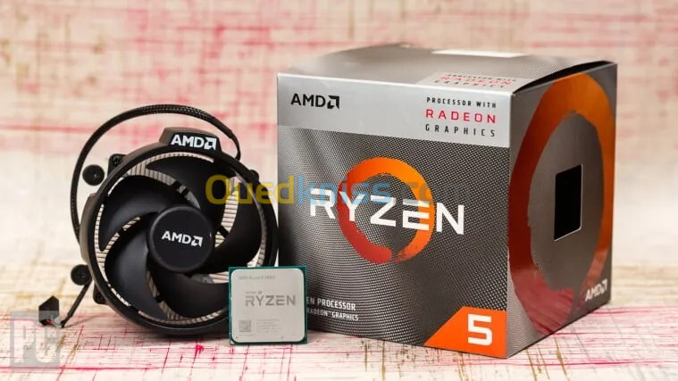 Amd Ryzen 5 3400g Radeon RX Vega 11 graphique Mb Asus A320mk  + 16g DDR4 3000Mhz + HDD 500G Blue