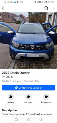 voitures-dacia-duster-2022-sidi-aissa-msila-algerie