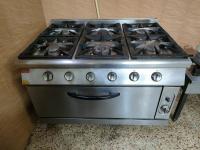 غذائي-و-تموين-piano-de-cuisson-professionnel-6-feux-avec-four-marque-ideal-excellent-etat-الحجار-عنابة-الجزائر