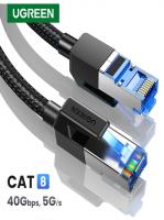 شبكة-و-اتصال-ugreen-cable-ethernet-cat8-1-metre-40gbps-en-coton-tresse-pvc-lan-rette-pour-pc-modem-ordinateur-برج-البحري-الجزائر
