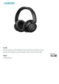 casque bluetooth casque sans fil anc casque antibruit actif écouteur sur l'oreille stéréo thumbnail 4