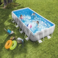Piscine 4,00 x 2,00 x 1,00m Prism Frame rectangulaire avec mouteur et echelle