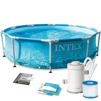  Piscine 305 x 76 cm hors-sol Metal Frame ronde avec mouteur