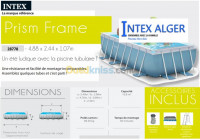 Promotion 2022 : Piscine hors sol Intex - 488x244x107cm