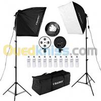 accessoires-des-appareils-kit-2-softbox-de-4-lampe-professionnel-bab-ezzouar-alger-algerie