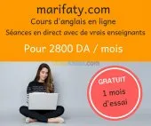 Cours d'anglais en ligne
