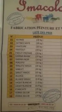 FABRICATION PEINTURE ET VERNIS 