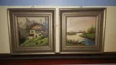 Deux tableau peinture à l'huile 