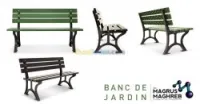 Banc de jardin et tampon en composite