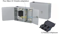 Coffret fibre op métallique mural 48sc