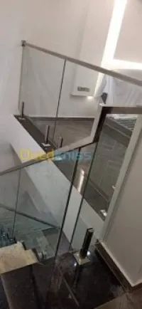 Rampe d'escaliers garde corps en inox