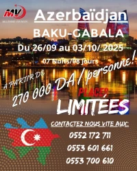 Voyage organisé 7 Nuits / 8 Jours en Azerbaïdjan