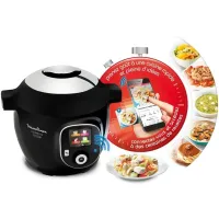 MOULINEX COOKEO+ CONNECT MULTICUISEUR INTELLIGENT 6 PROGRAMMES 200 RECETTES 6L NOIR 1600W CE867810
