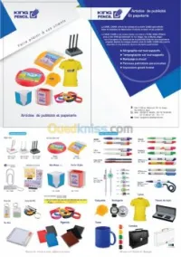 Fabrication d'articles scolaires & pub